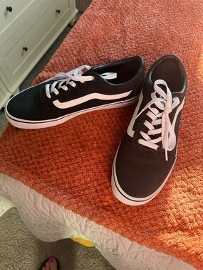Vans Black and White Low-Top Sneakers
